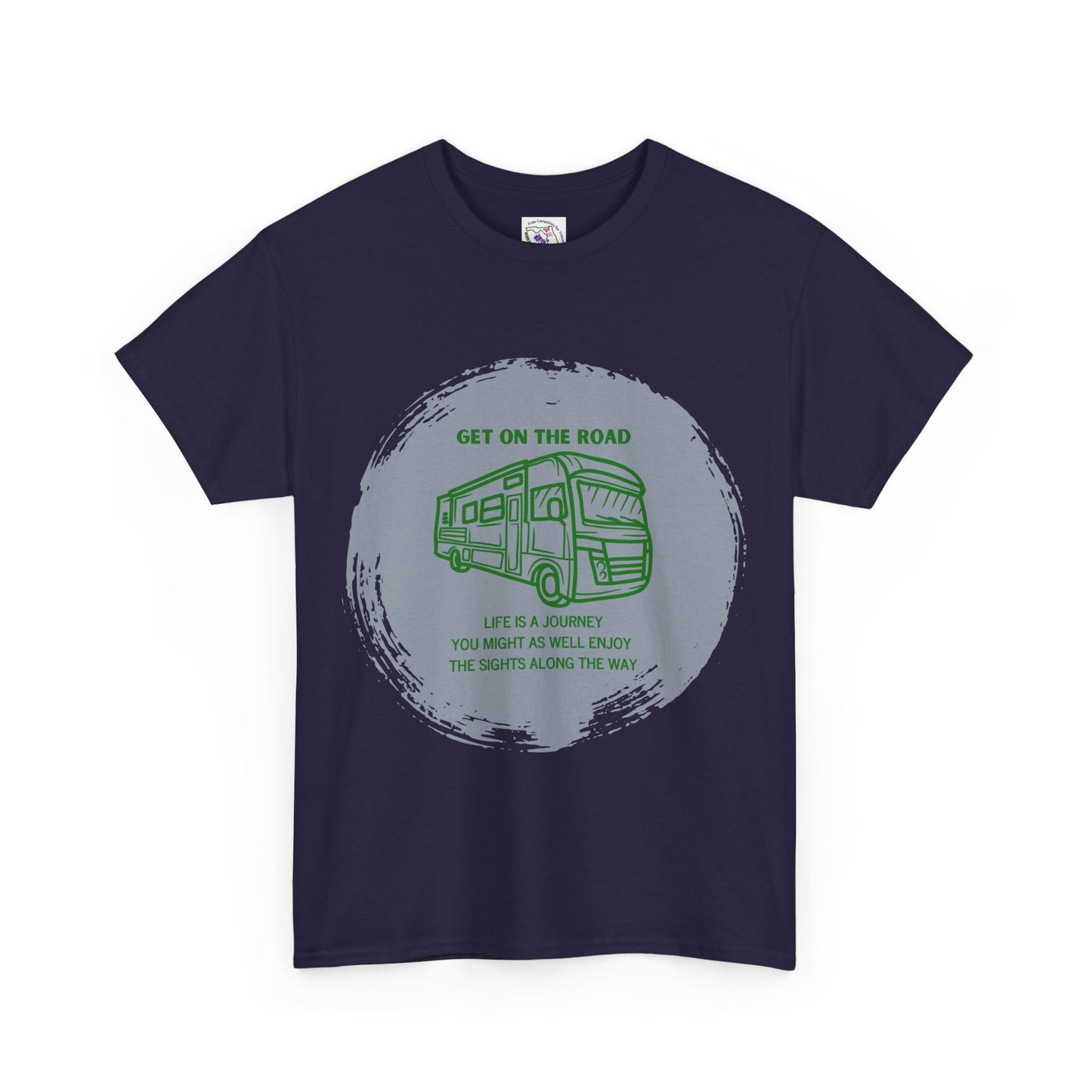 Get on the Road Life Is a Journey Unisex Heavy Cotton Tee