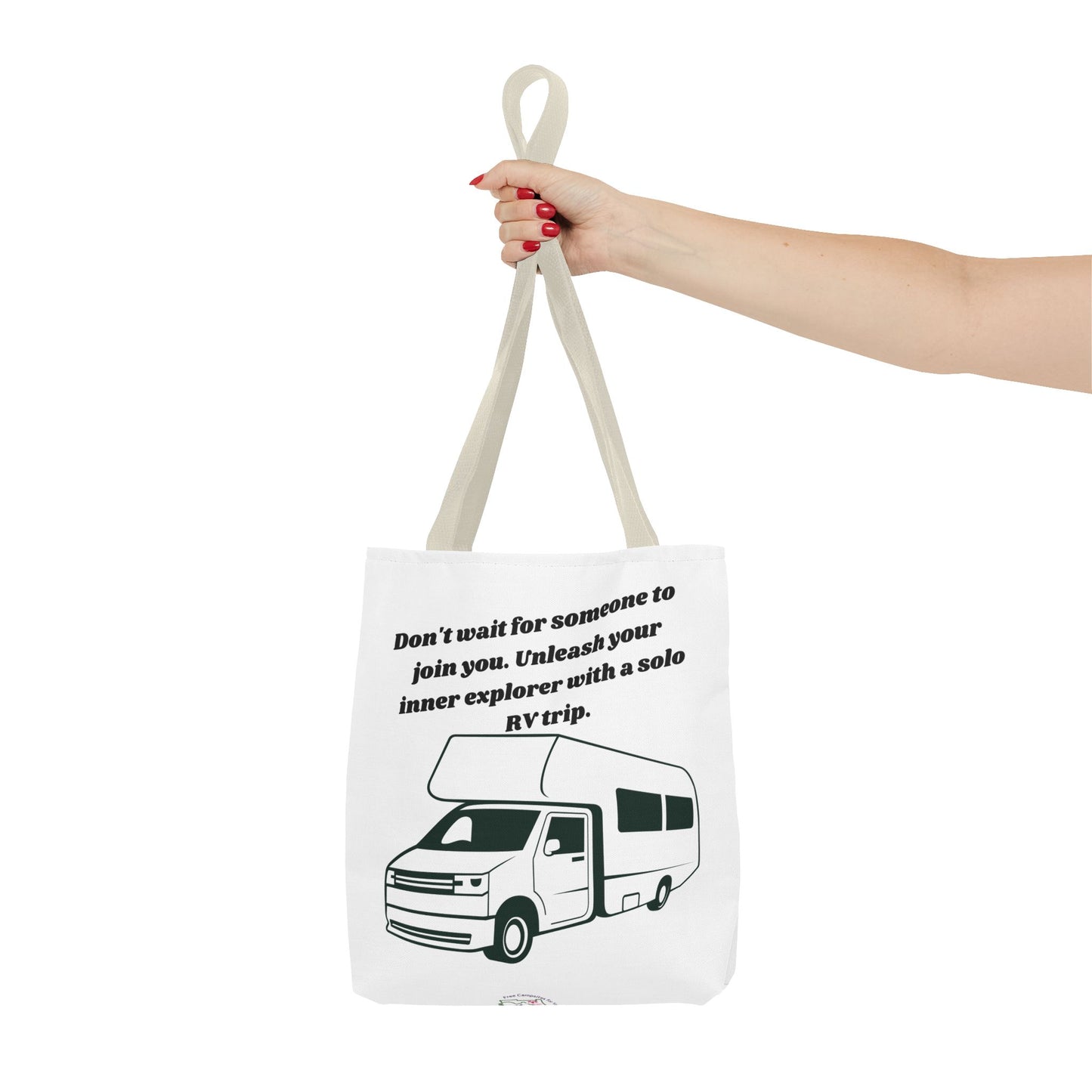 Dont Wait to Go RVing White Tote Bag (AOP)