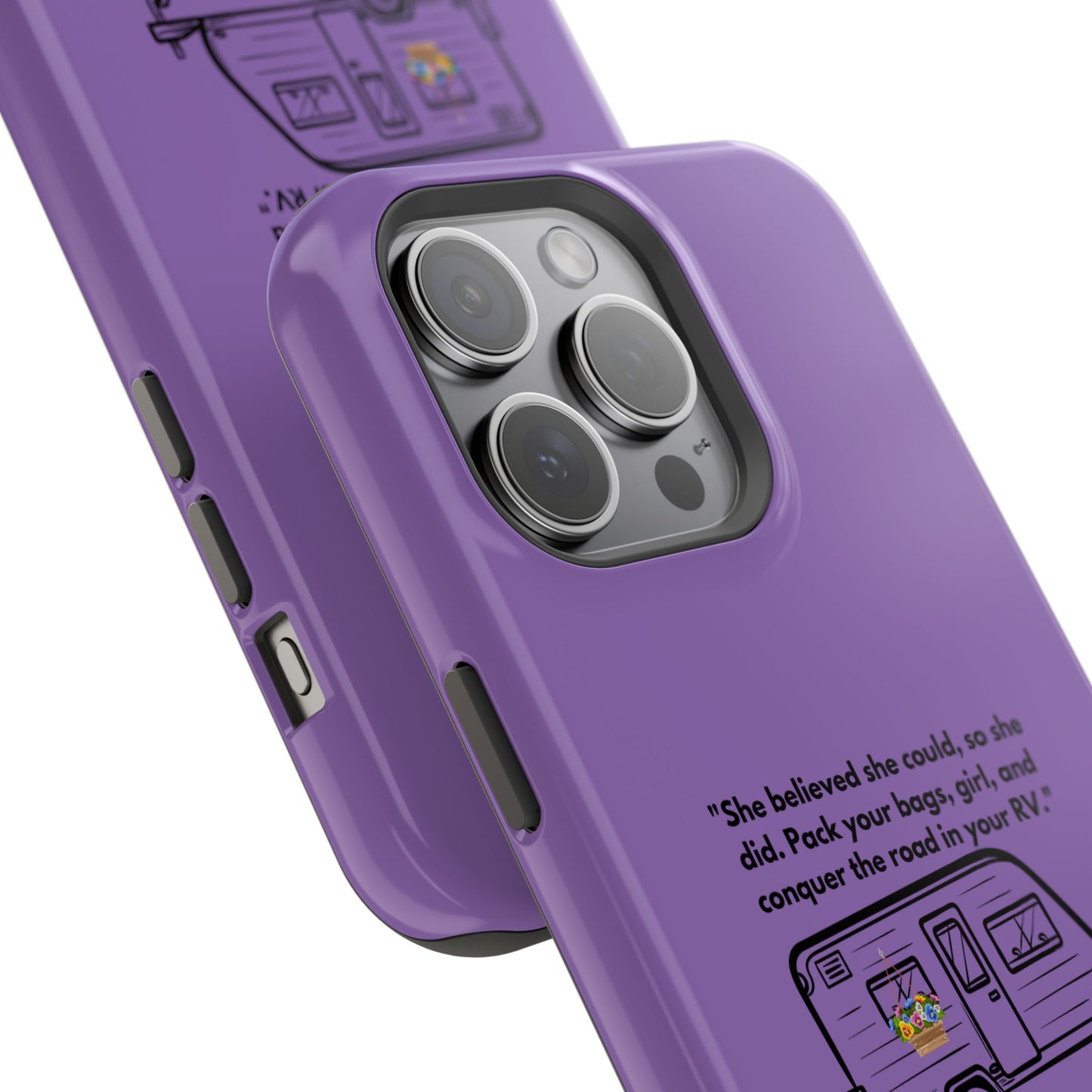 She Believed She Could Go RVing Purple Magnetic Tough Cases