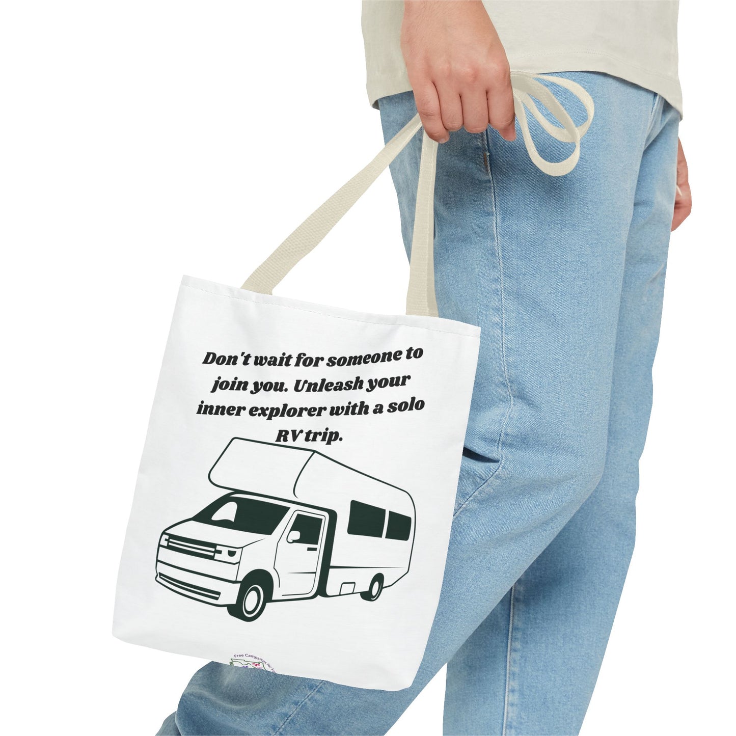 Dont Wait to Go RVing White Tote Bag (AOP)