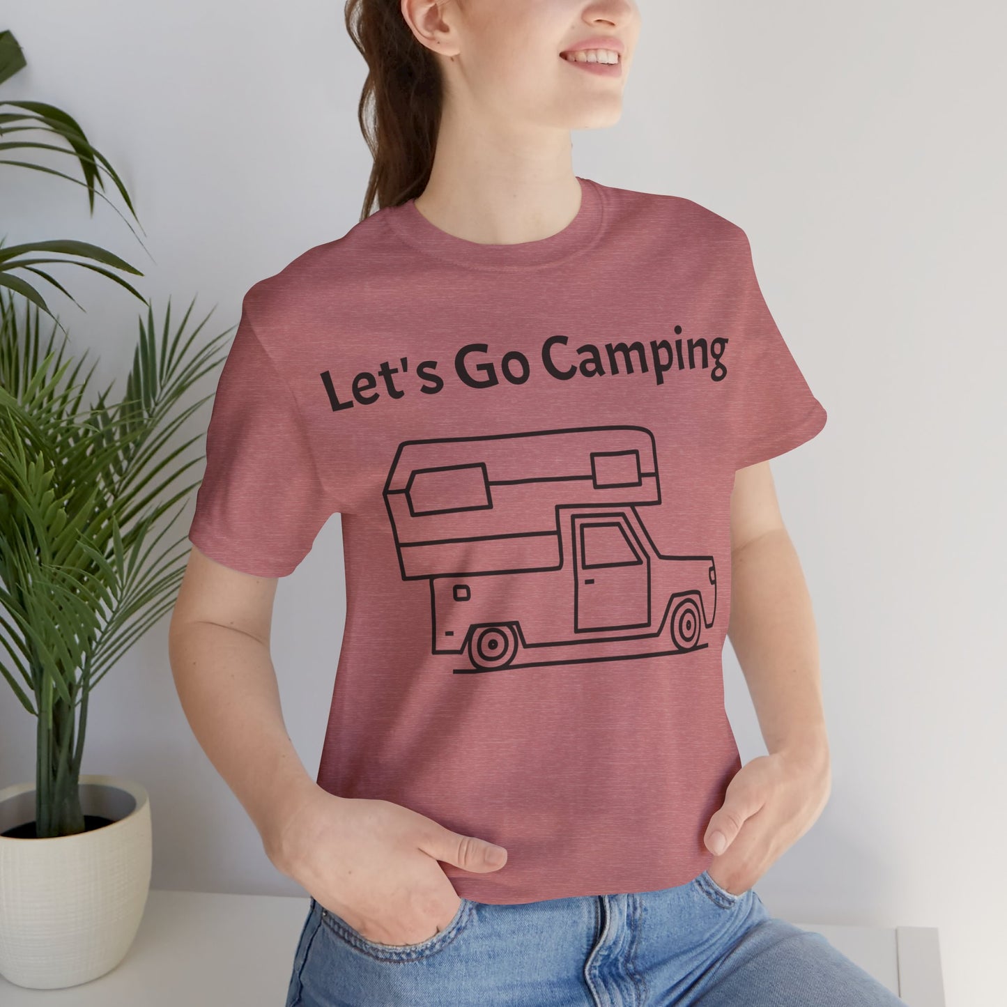 Let's Go Camping Unisex Jersey Short Sleeve Tee