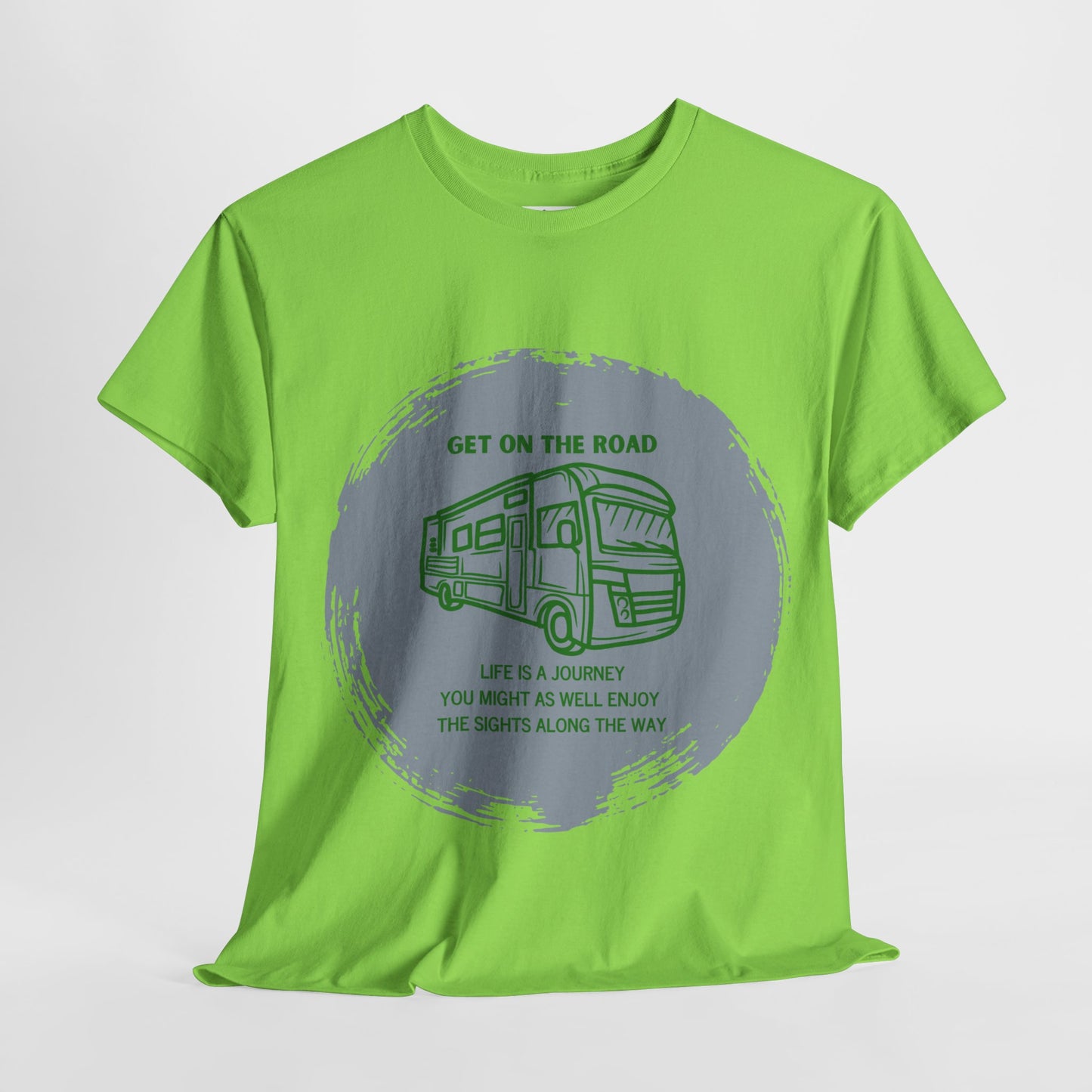 Get on the Road Life Is a Journey Unisex Heavy Cotton Tee