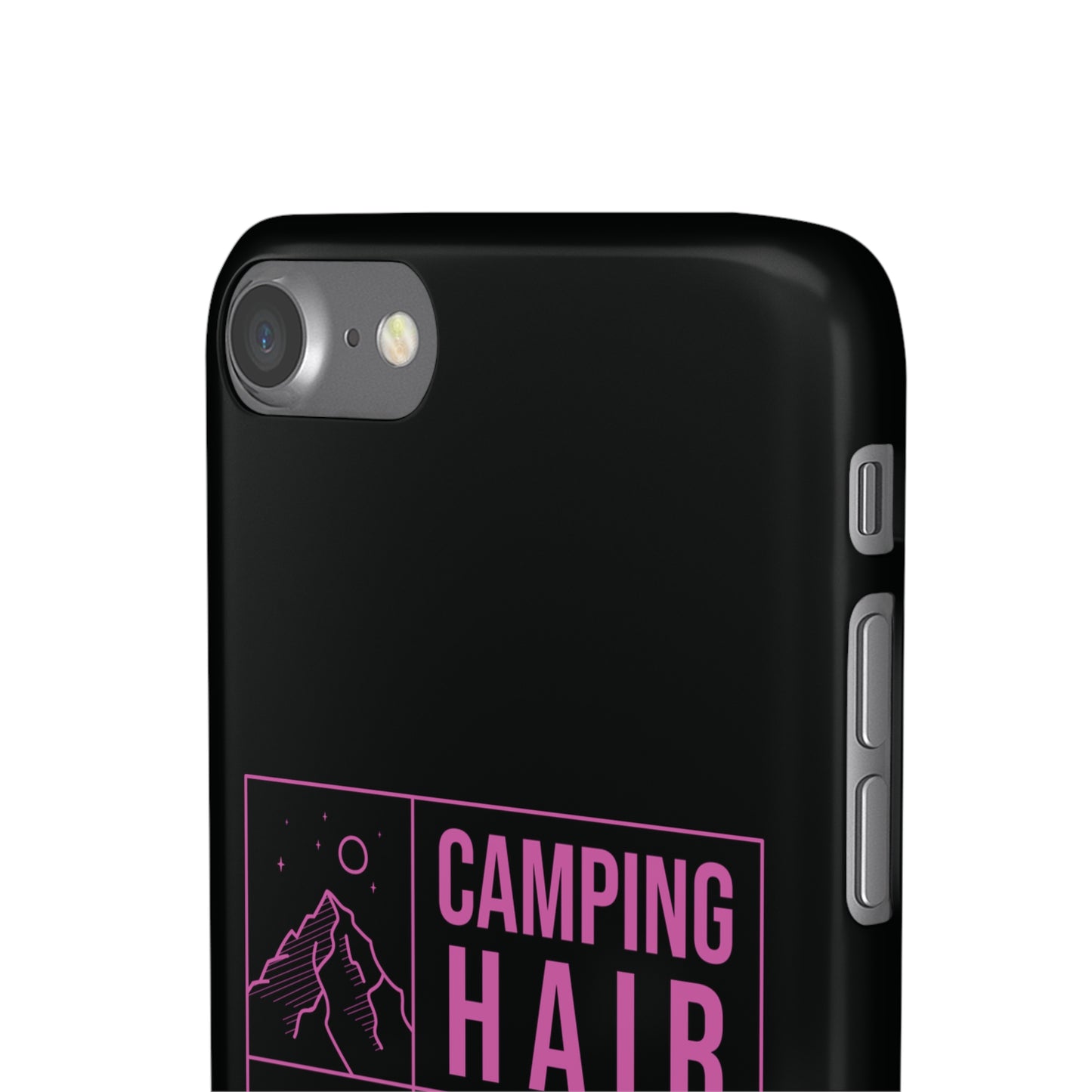 Camp Hair Dont Care iPhone and Samsung Black Cellphone Snap Cases