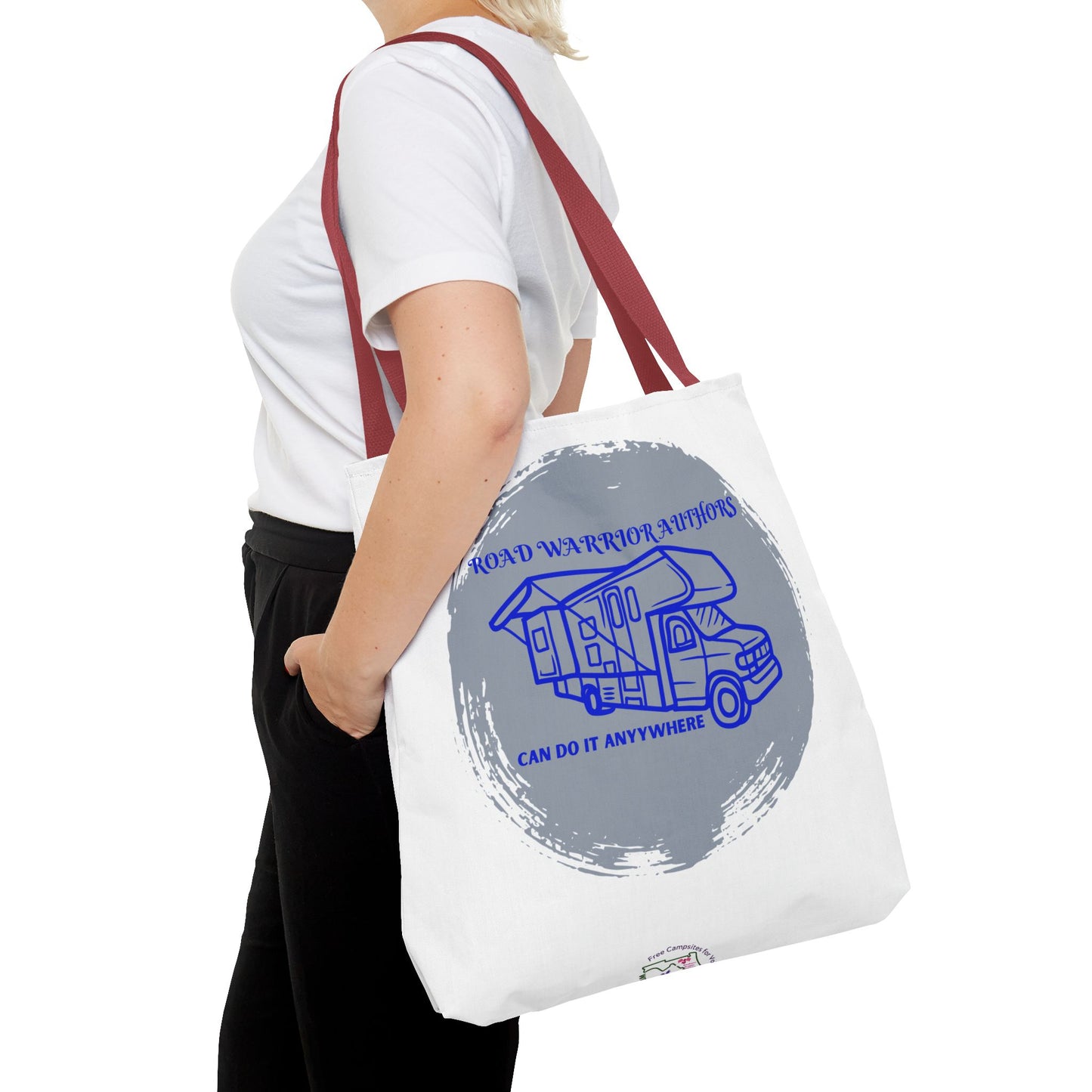 Road Warrior Can Do It Anywhere White Tote Bag (AOP)