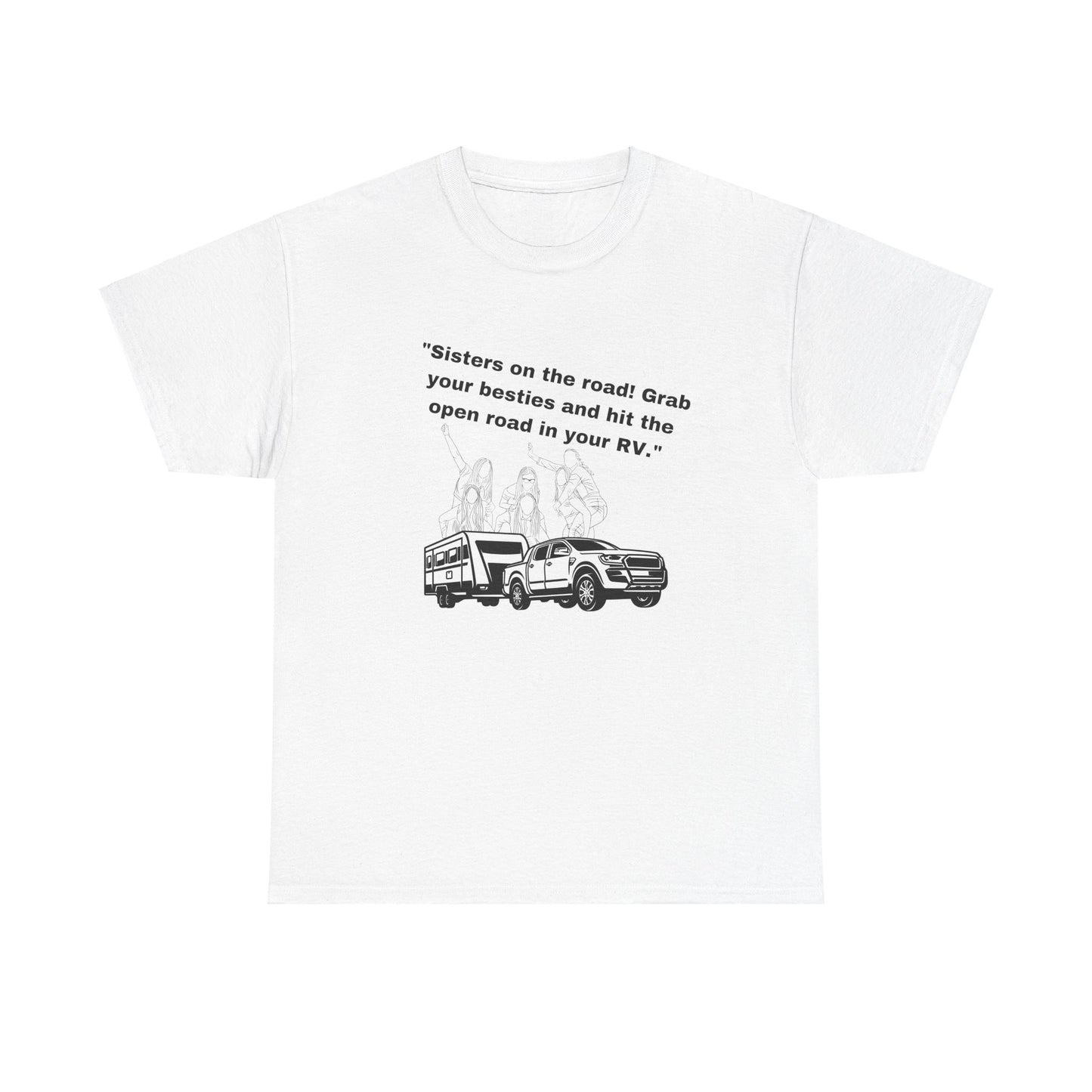 Sisters on the Road Light Colored Unisex Heavy Cotton Tee