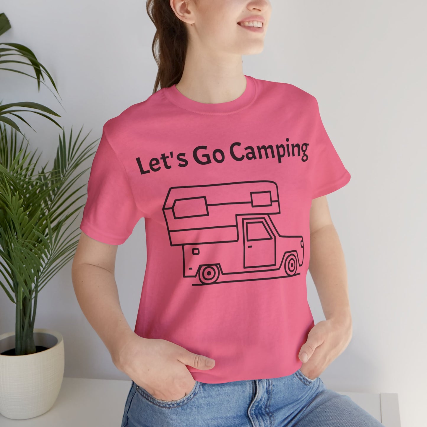 Let's Go Camping Unisex Jersey Short Sleeve Tee