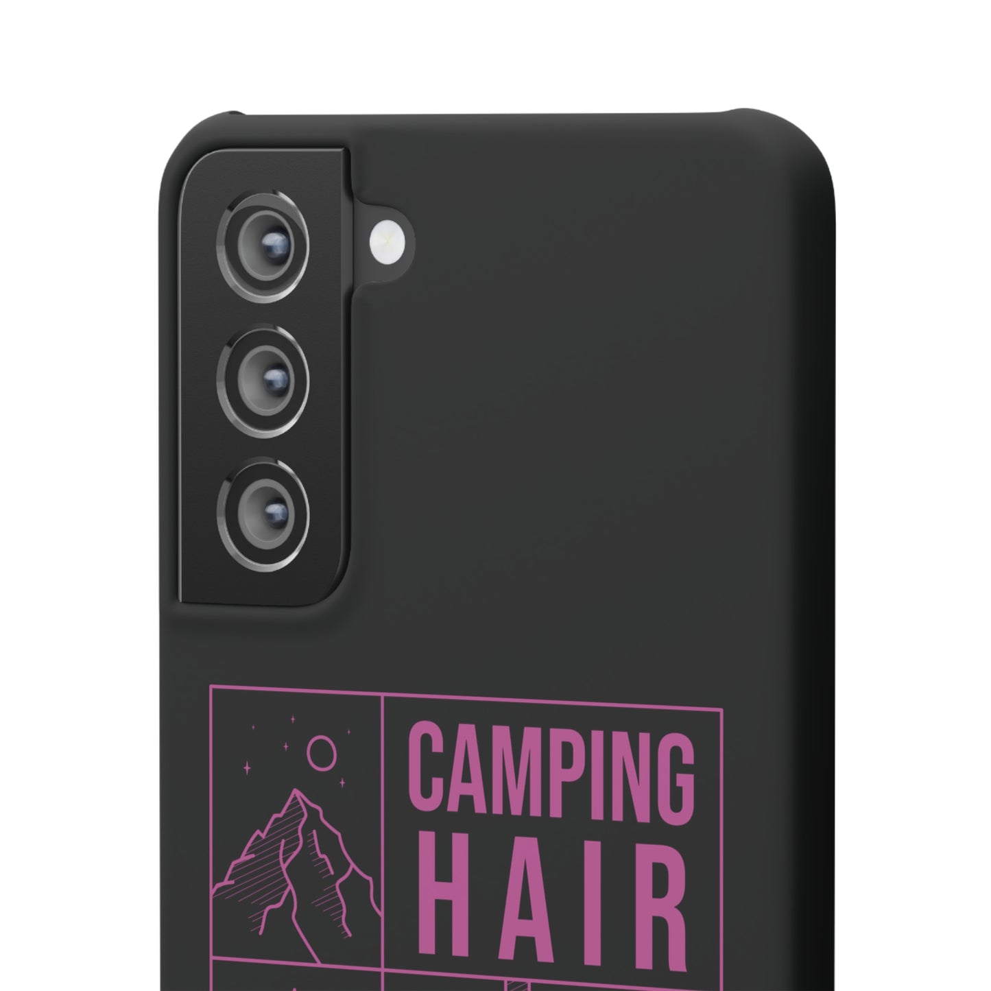 Camp Hair Dont Care iPhone and Samsung Black Cellphone Snap Cases