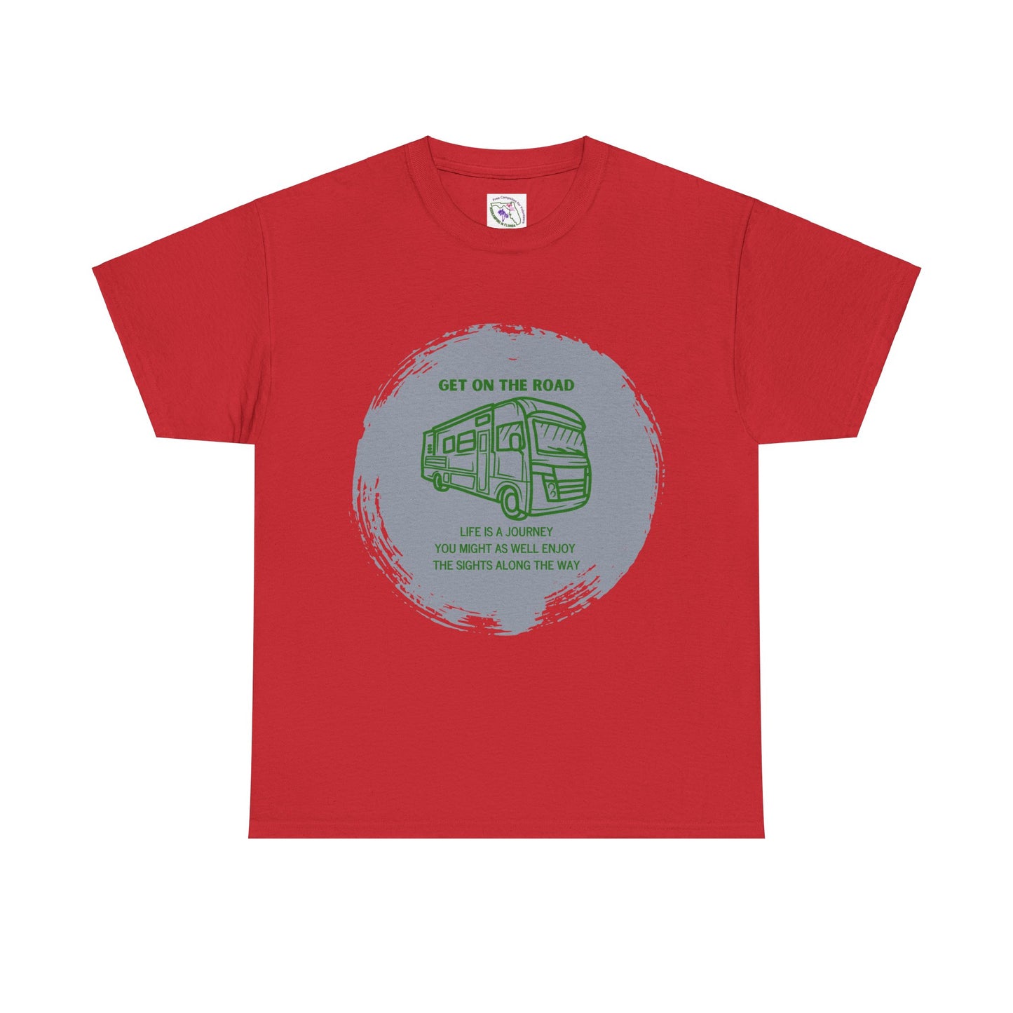 Get on the Road Life Is a Journey Unisex Heavy Cotton Tee