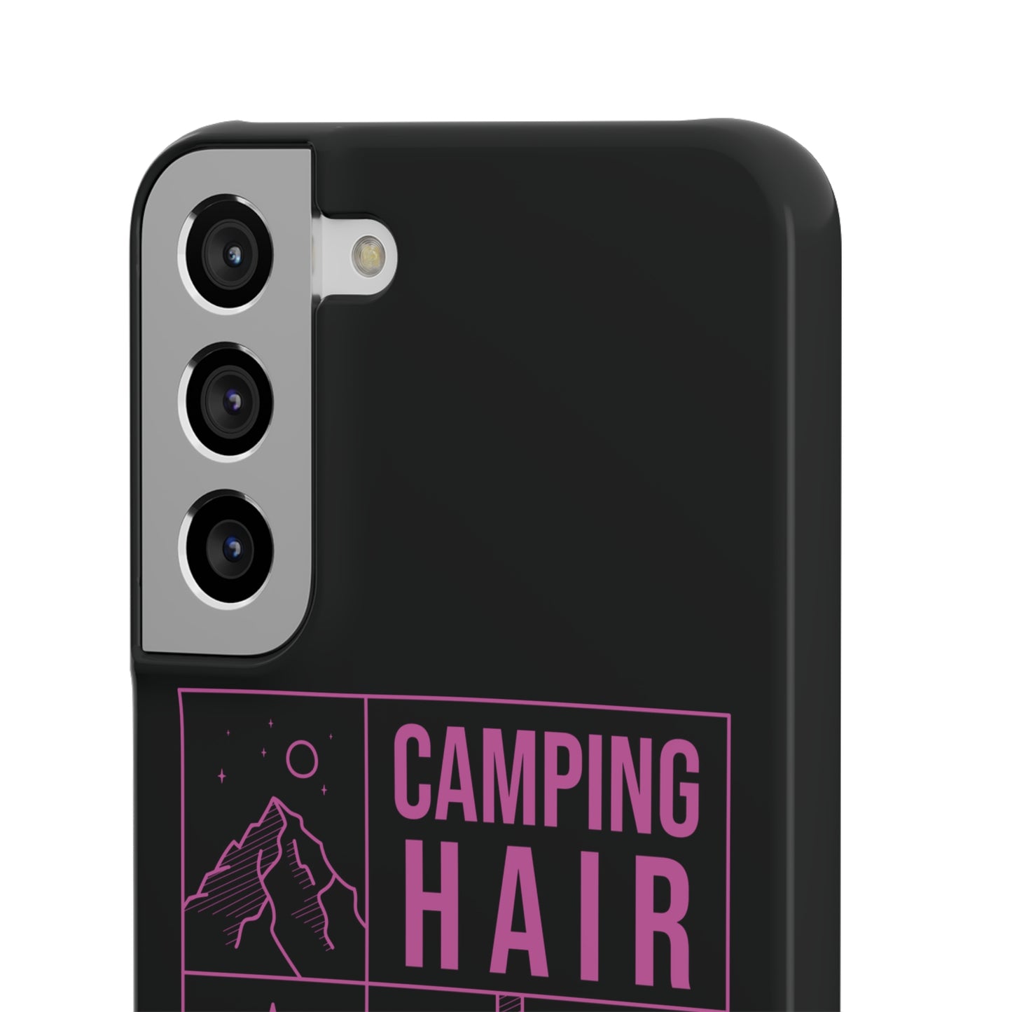 Camp Hair Dont Care iPhone and Samsung Black Cellphone Snap Cases