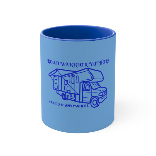 Road Warrior Authors Can Do It Anywhere 11oz Accent Mug