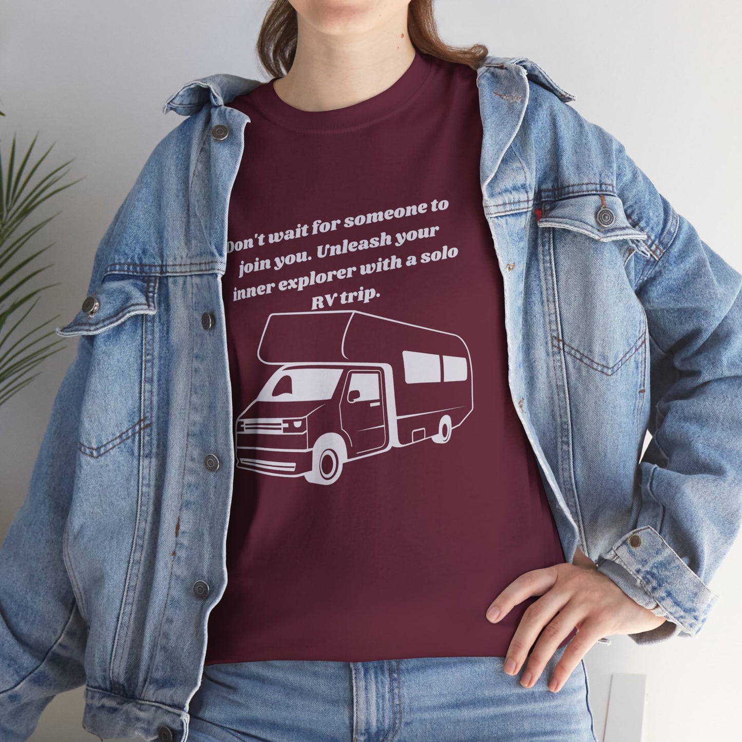 Don't Wait Go On Your Own RVing Adventures Dark Colors Unisex Heavy Cotton Tee