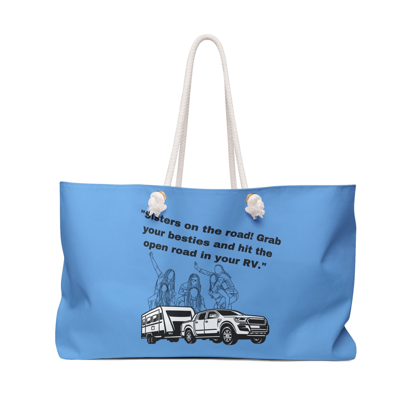 Sisters on the Road RVing Blue Weekender Bag