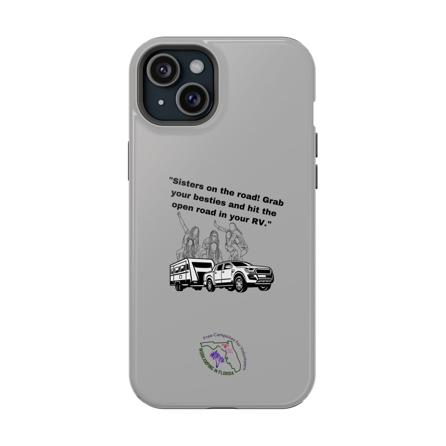 Sisters on the Road RV Gray Magnetic Tough Cases