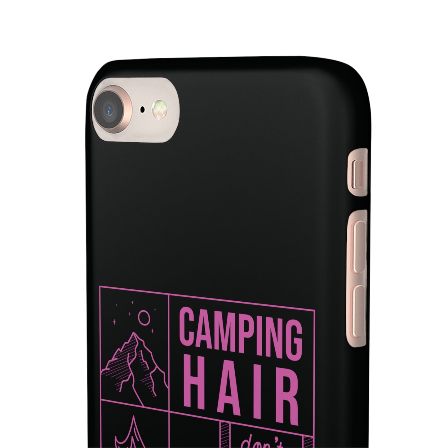 Camp Hair Dont Care iPhone and Samsung Black Cellphone Snap Cases