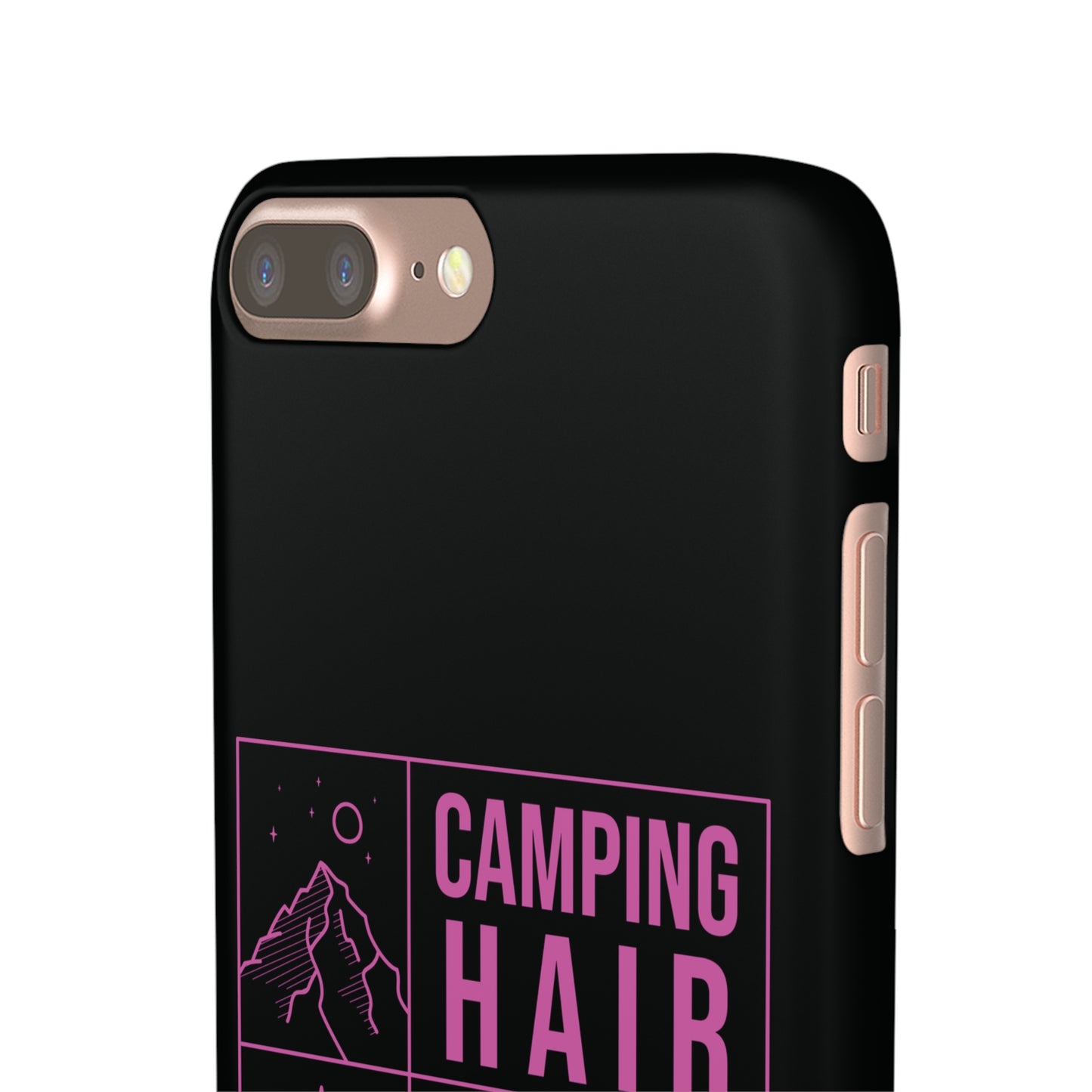 Camp Hair Dont Care iPhone and Samsung Black Cellphone Snap Cases