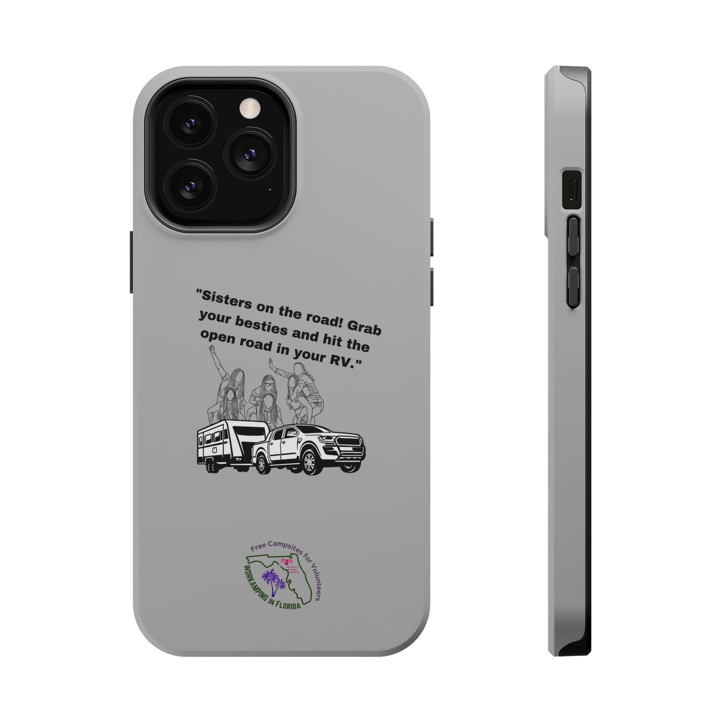 Sisters on the Road RV Gray Magnetic Tough Cases