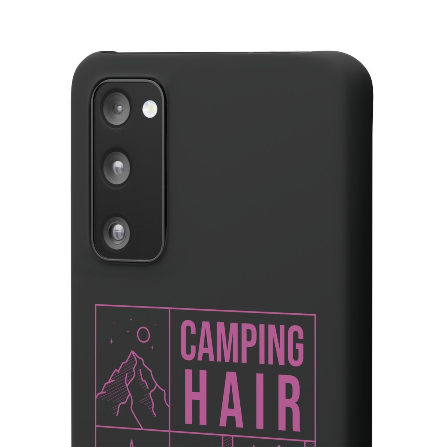 Camp Hair Dont Care iPhone and Samsung Black Cellphone Snap Cases