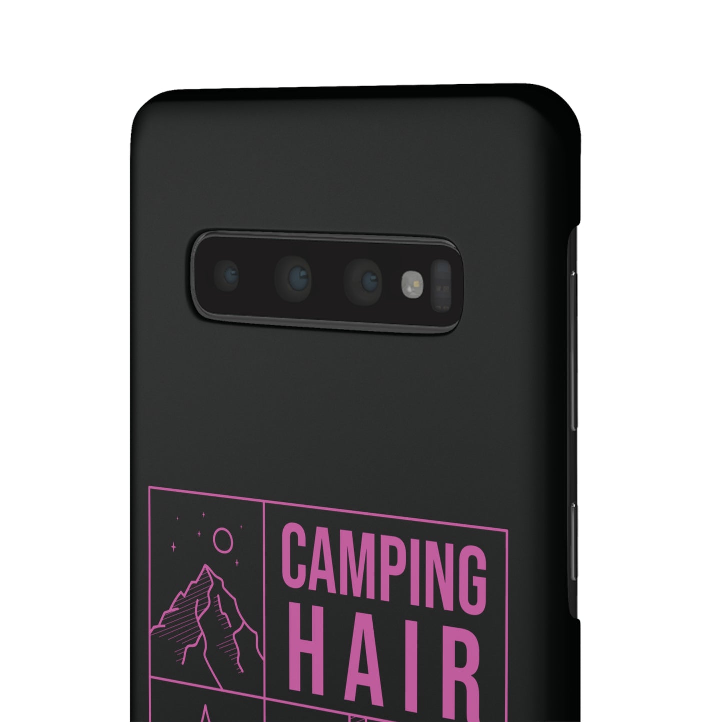 Camp Hair Dont Care iPhone and Samsung Black Cellphone Snap Cases