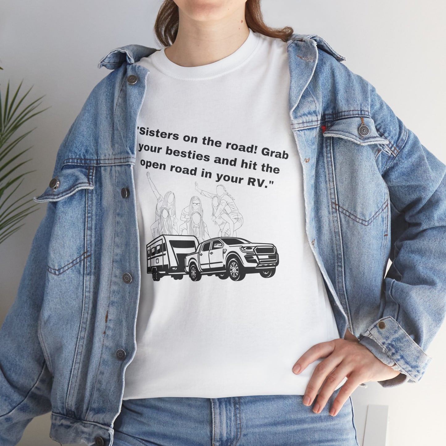 Sisters on the Road Light Colored Unisex Heavy Cotton Tee